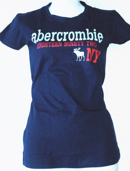 ABERCROMBIE & FITCH Womens/Juniors logo T-shirt Size M