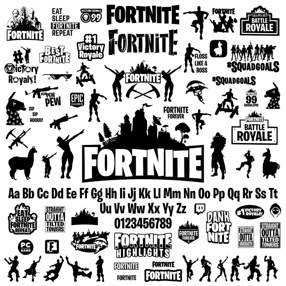 Game Svg Bundle Battle Royale Epic Design Fortnite Alphabet Skin Lego ...