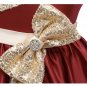 Girls sequin party dress with bow