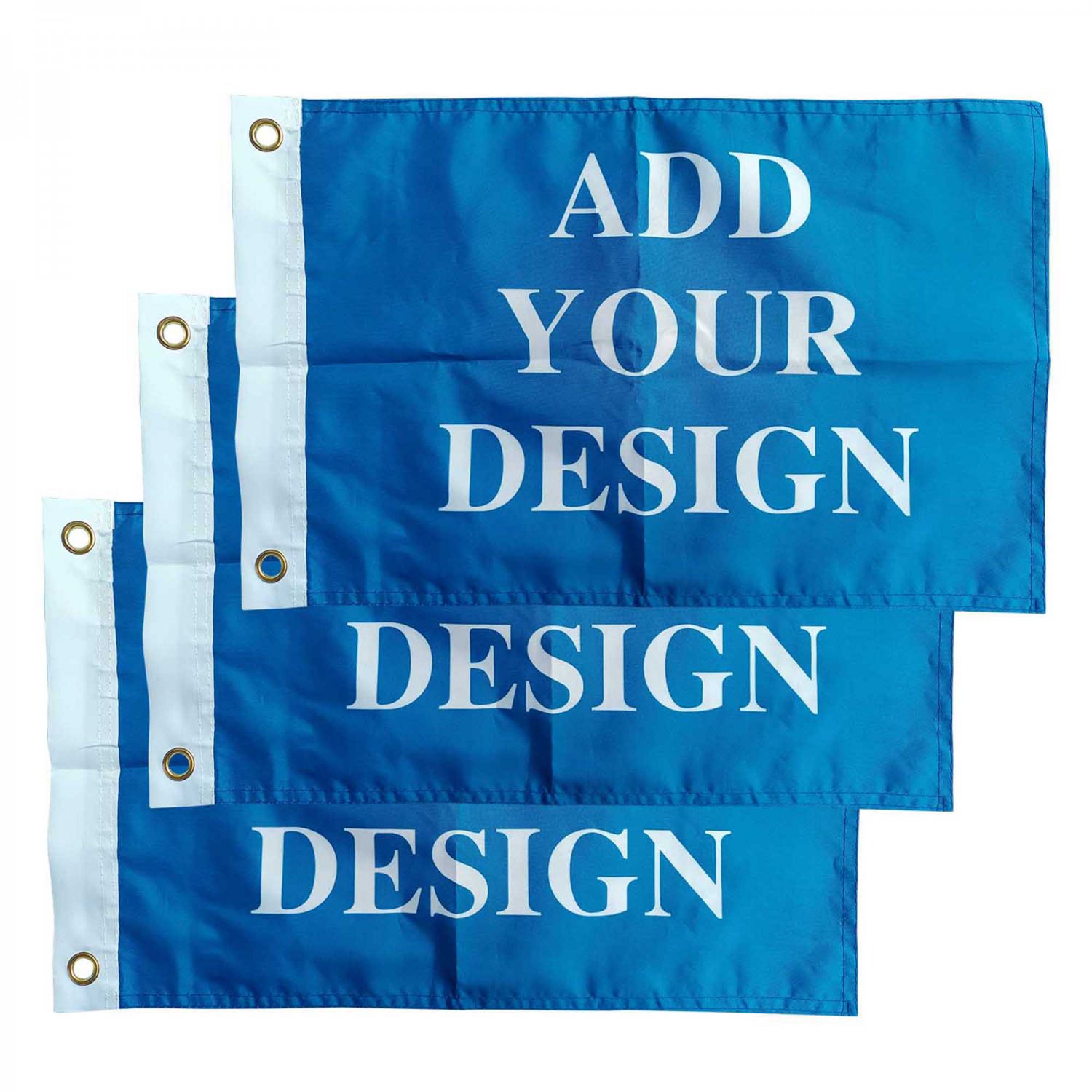 Bagetu Personalized 3PCS Boat Flags Custom Small Flag for Boat