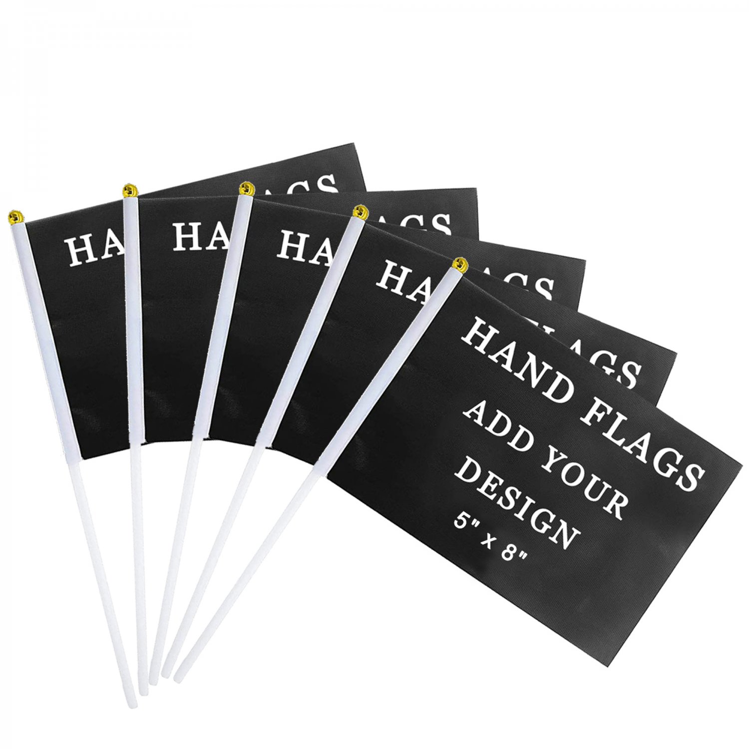 Custom Stick Flag Personalized Small Mini Flags Hand Held Waving with Pole