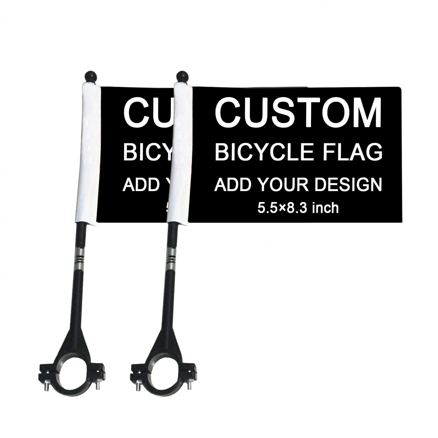 Personalized Bike Flags Custom Bicycle Flag with Bracket Mounted on
