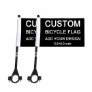 Personalized Bike Flags Custom Bicycle Flag with Bracket Mounted on Kart Scooters for Riding Cycling