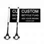 Personalized Bike Flags Custom Bicycle Flag with Bracket Mounted on Kart Scooters for Riding Cycling