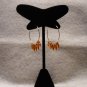 LC982E - 1 1/8" Gold hoop beaded earrings
