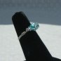 LC993R - Aqua Diamond Cut Ring