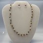 LC951S - Faceted Black Beaded Necklace and Earring Set