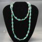 LC946N - Blue Green Twisted Bead Necklace