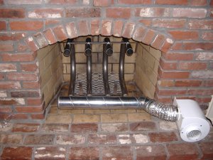 120,000 BTU Fireplace Furnace - Wood Burning Fireplace Grate Heater Hearth Heat Exchanger