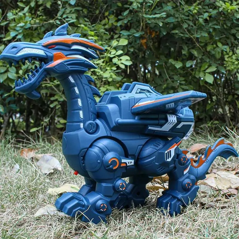 Simulation Fire Mechanical Dinosaur Water Spray Cold Light Children's Play Model Toys for Children.