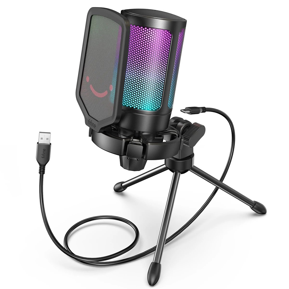 FIFINE USB Condenser Microphone for PC Gaming