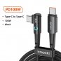 Toocki 100W 90 Degree USB C to USB C Cable for Various Devices