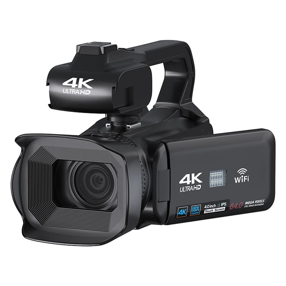Full 4k Camcorder 64MP Youtuber Professional Digital Video Camera for Streaming