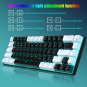 68 Keys Ergonomic RGB Backlit LED Mechanical Keyboard