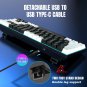 68 Keys Ergonomic RGB Backlit LED Mechanical Keyboard
