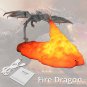 Fire Dragon Print LED Lamps
