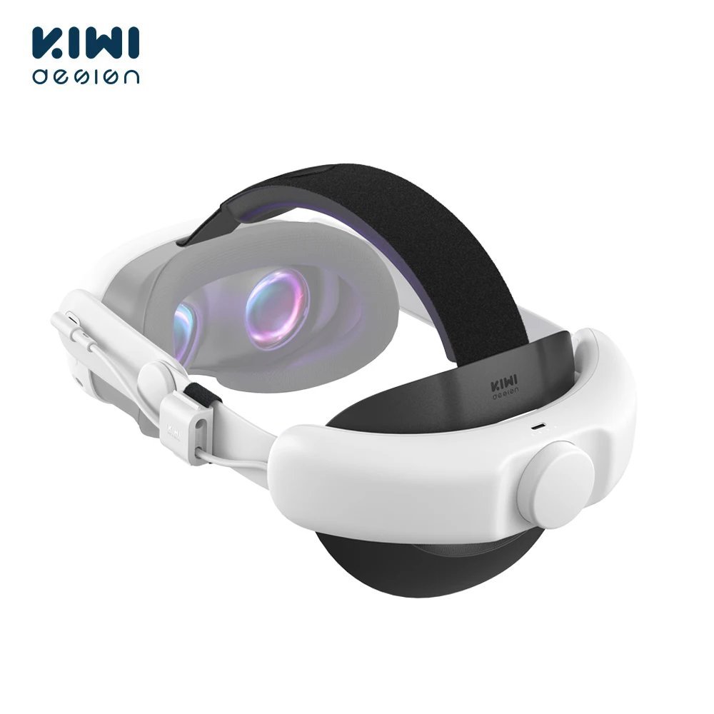 KIWI design Head Strap with 6400 mAh Battery Compatible with Meta Quest 3