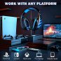 LED Wired Gaming Headset for PS4, PS5, Switch, Xbox One