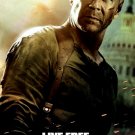 Die Hard 4 Original Movie Poster * LIVE FREE or DIE HARD * Bruce Willis 27" x 40" Rare 2007 Mint