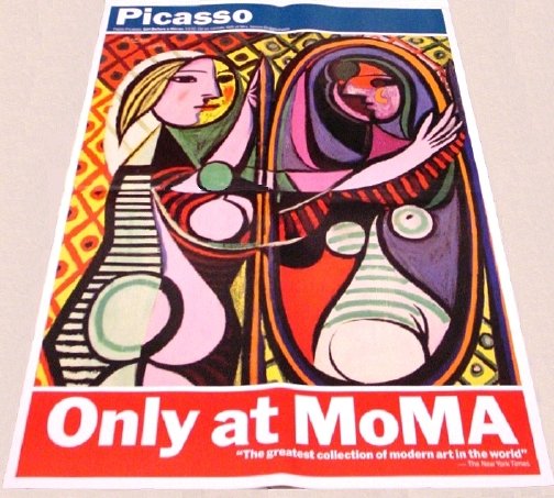 Picasso MOMA Original Art Exhibit Poster * GIRL BEFORE A MIRROR * 2' x 3' Rare 2006 Mint