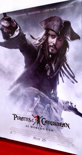 PIRATES of The Caribbean AT WORLDS END Movie Poster * JOHNNY DEPP * 4' x 6' Rare 2007 NEW