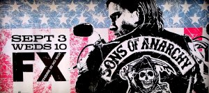 SONS OF ANARCHY Poster * CHARLIE HUNNAM & KATEY SAGAL * FX 3' x 6' Rare 2008 Mint