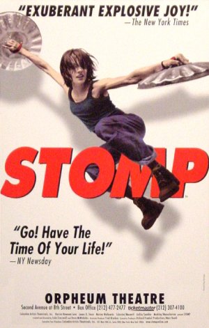 STOMP Off-Broadway Poster NYC 14" x 22" Rare 2008 NEW