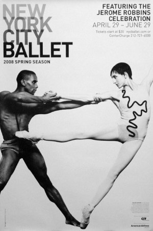 NYC BALLET Original Poster * JEROME ROBBINS * 2' x 3' Rare 2008 Mint