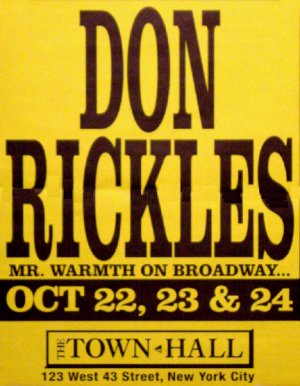 Don Rickles * MR. WARMTH * Broadway Poster 17" x 22" Rare 2008 NEW