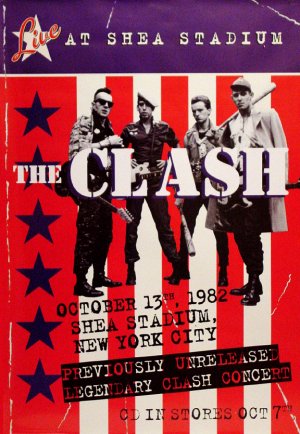 THE CLASH * Live At Shea Stadium * Music Poster 2' x 3' Rare 2008 NEW