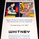 WHITNEY Museum Original Art Exhibition Poster * PICASSO & LICHTENSTEIN * NYC 2' x 4' Rare 2007 Mint