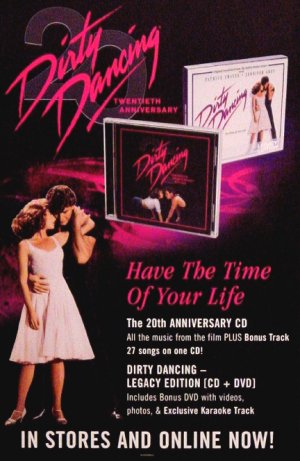 Dirty Dancing * 20th ANNIVERSARY * Music Poster 14" x 22" MINT 2007
