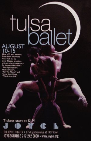 TULSA BALLET * JOYCE Dance Theater NYC * Poster 2' x 3' Rare 2009 Mint