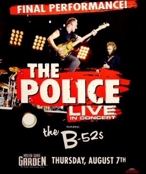 The Police FINAL CONCERT Poster Madison SQ Garden NYC 2' x 3' Rare 2008 NEW