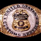 U.S. Customs Service Officer Limited Edition 24k Gold Belt Buckle MINT