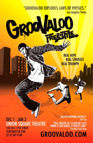 GROOVALOO Off-Broadway Poster 14" x 22" Rare 2010 MINT