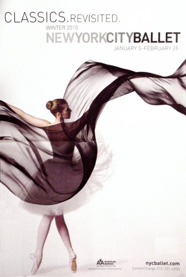 NYC BALLET Poster * WINTER SEASON * 2' x 3' Rare 2010 Mint