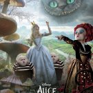 Tim Burton's Alice in Wonderland Orig Movie Poster * RED QUEEN / WHITE QUEEN * 4' x 6' Rare 2010 NEW