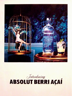 Absolut Berri Acai Vodka Original AD Poster 2' x 3' Rare 2010 Mint