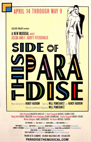 This Side Of Paradise Original Off-Broadway Poster 14" x 22" Rare 2010 NEW