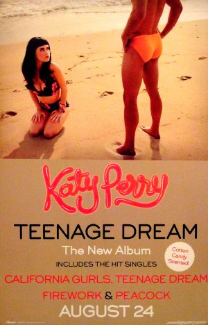Katy Perry * TEENAGE DREAM * Music Poster 14" x 22" Rare 2010 NEW