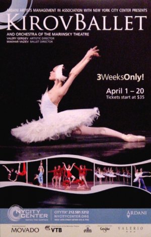 KIROV BALLET Dance Poster * ALINA SOMOVA * NYC Center 14" x 22" MINT 2008