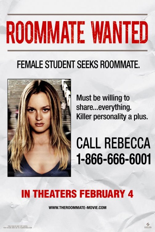 THE ROOMMATE Original Movie Poster * Leighton Meester * 2' x 3' Rare 2011 NEW