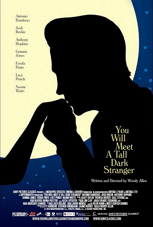 You Will Meet a Tall Dark Stranger Original Movie Poster 27" x 40" Rare 2010 Mint