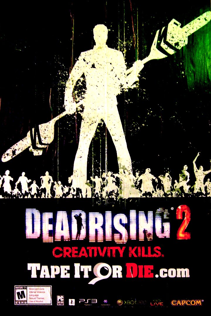 DEAD RISING 2 Original Game Poster * Creativity Kills * HUGE 4' x 6' Rare 2010 Mint