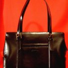 Franklin Covey Ladies Laptop iPad Tote Black Leather Bag Mint