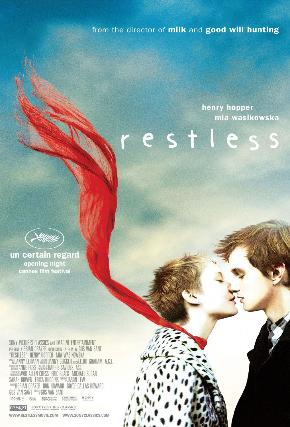 RESTLESS Original Movie Poster * Mia Wasikowska * 27" x 40" Rare 2011 Mint