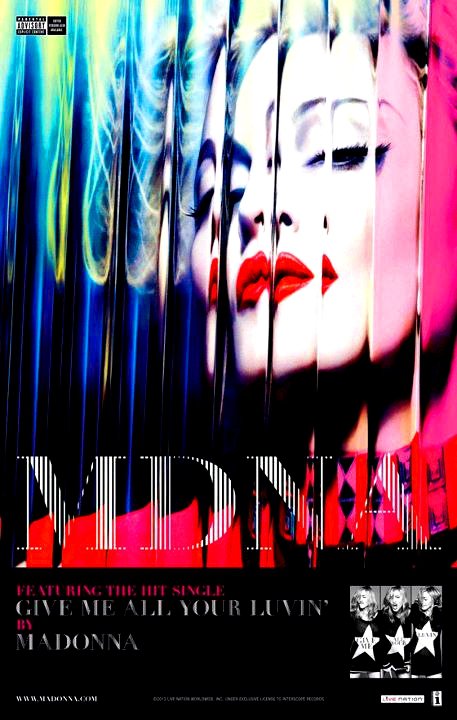 Madonna * MDNA * Original Music Poster 14" x 22" Rare 2012 Mint