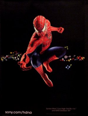 Sony HD * SPIDERMAN * Original Poster 3' x 4' Rare 2007 NEW