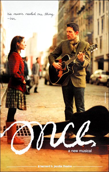 ONCE Original Broadway Theater Poster * Cristin Milioti & Steve Kazee * 14" x 22" Rare 2012 Mint